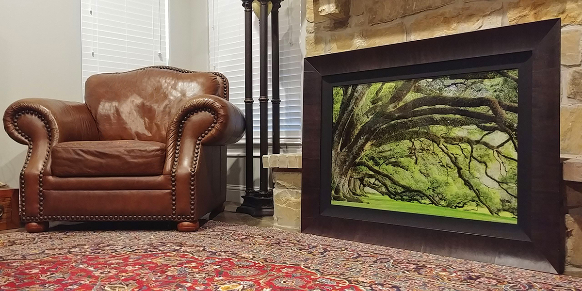 roma tabbachino frame with a lumachrome fine art print