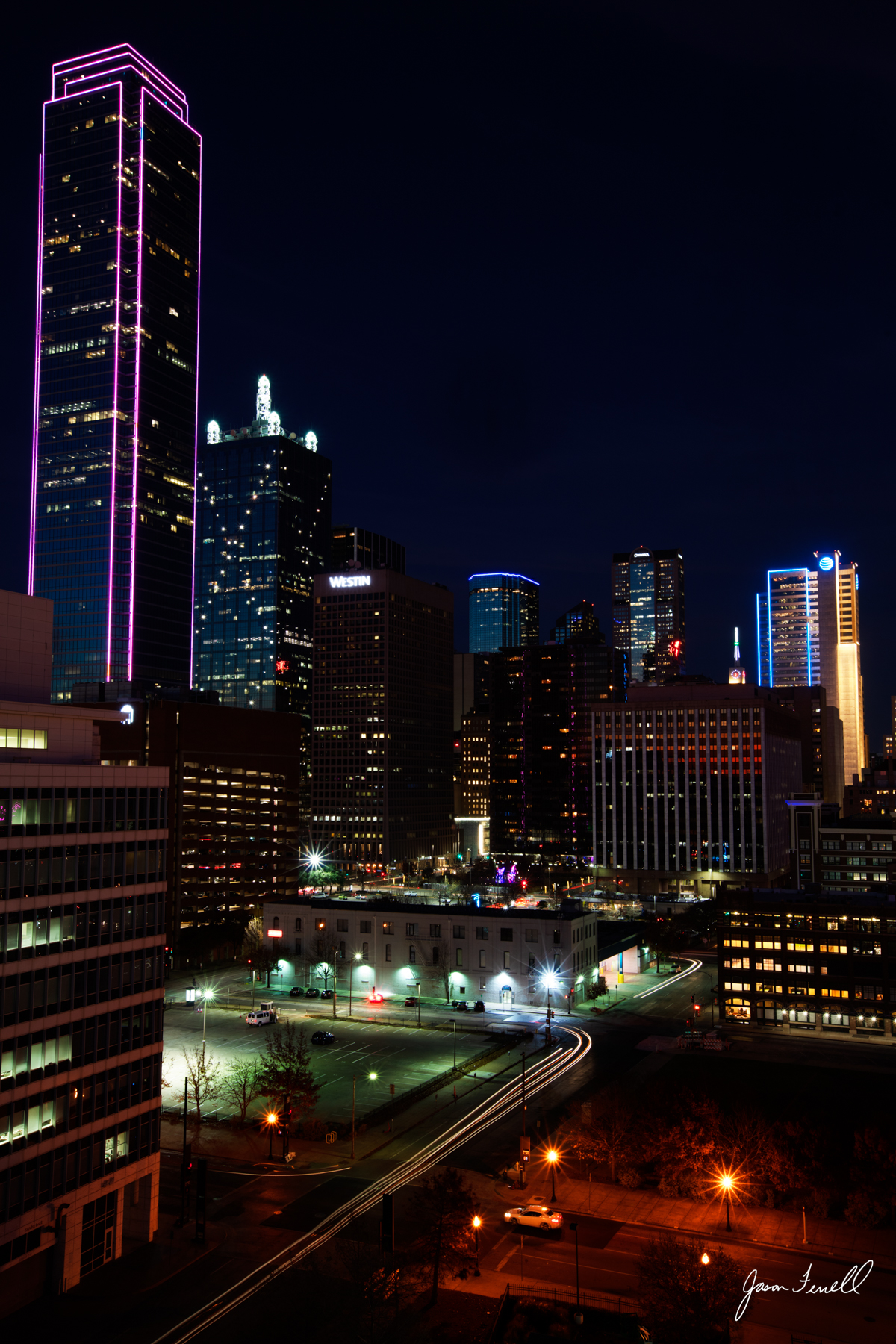 The Vertical City vertical, buildings, Dallas, city, night, lights
